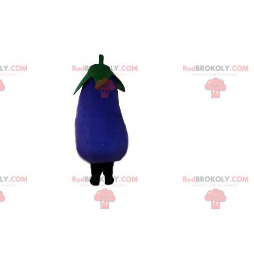 Mascot gigantische aubergine, paars plantaardig kostuum -
