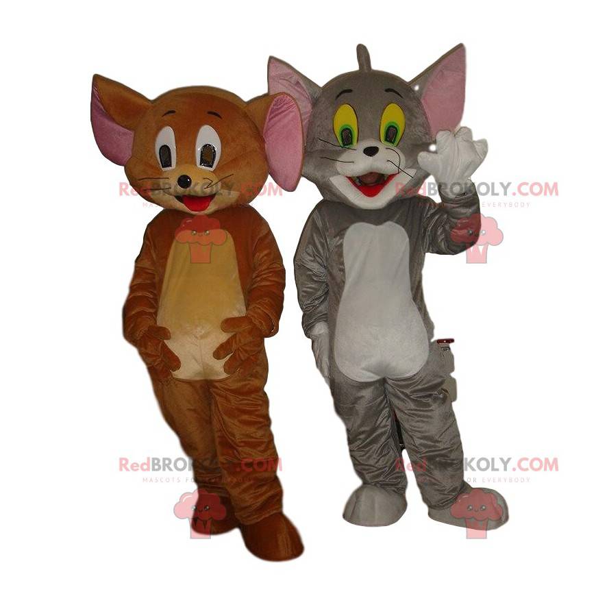 Tom en Jerry mascotte, beroemde cartoon kat en muis -