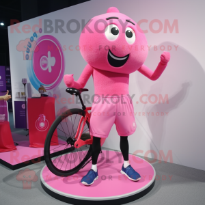 Pink Unicyclist maskot...