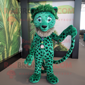 Forest Green Leopard maskot...