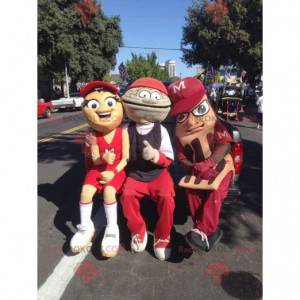 3 mascotes atípicos e sorridentes - Redbrokoly.com