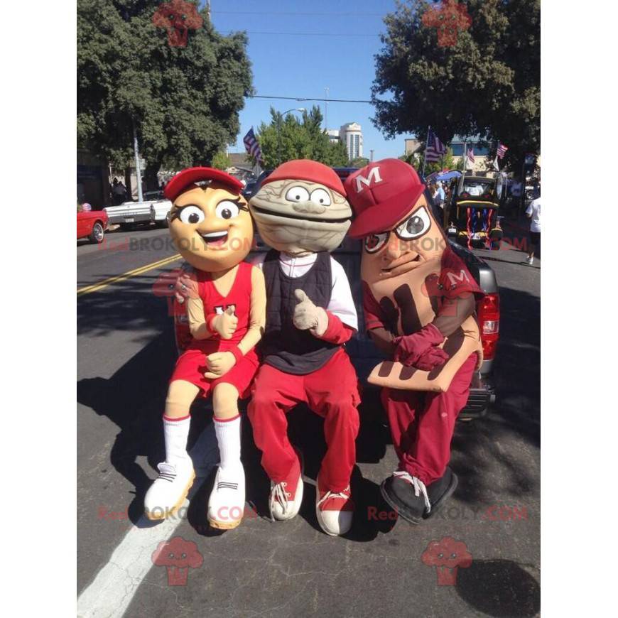 3 atypical and smiling mascots - Redbrokoly.com