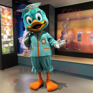 Personagem de mascote Teal...