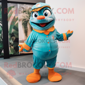 Personagem de mascote Teal...