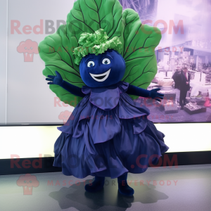 Navy Cabbage Leaf maskot...