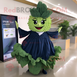 Navy Cabbage Leaf maskot...