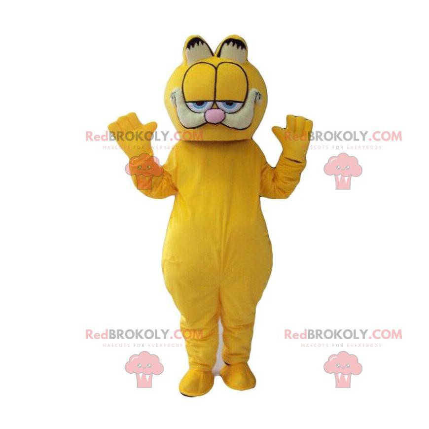 Mascote Garfield, o famoso desenho animado do gato laranja -