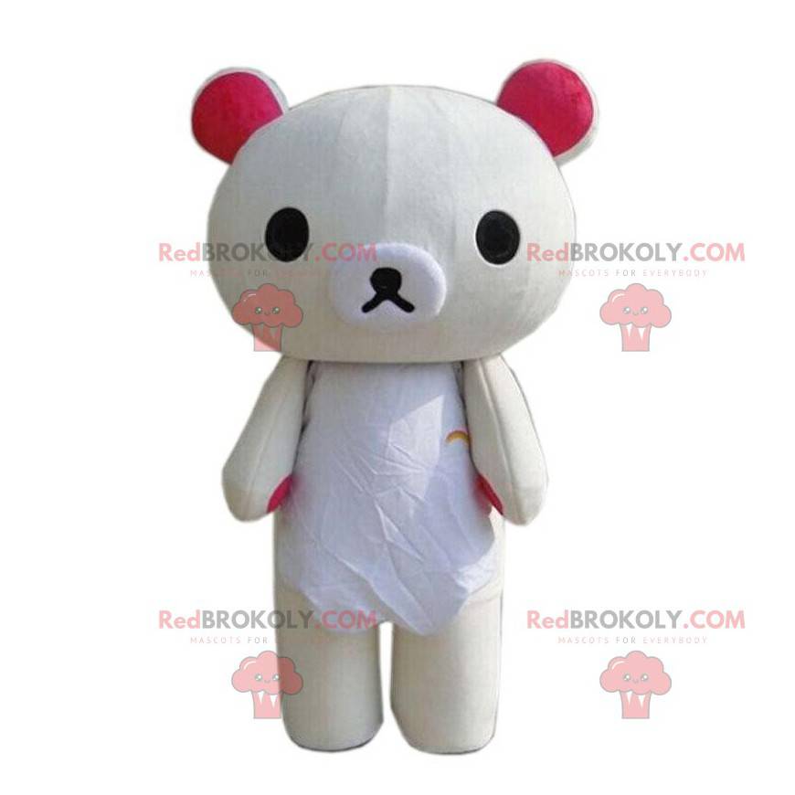 Big beige teddy bear mascot, teddy bear costume - Redbrokoly.com