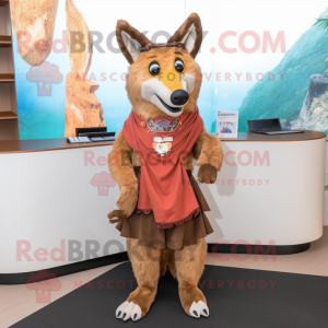 Brun Dingo maskot kostym...