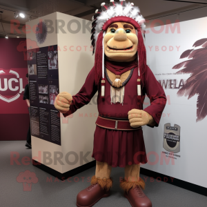 Maroon Chief maskot kostume...