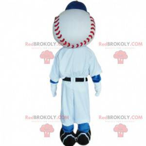 Baseballspieler Maskottchen mit dem Kopf in Form eines Balls -