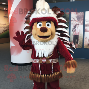 Maroon Chief maskot drakt...