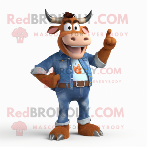 Rust Zebu maskot kostume...