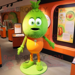 Lime Green Orange mascotte...