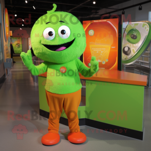 Lime Green Orange mascotte...