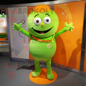 Lime Green Orange mascotte...