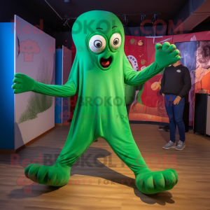 Grøn Octopus maskot kostume...