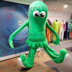 Green Octopus mascotte...