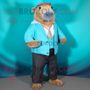 Turquoise capibara mascotte...