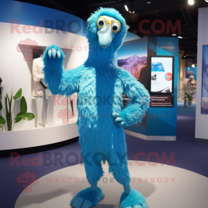 Cyan Ostrich mascotte...