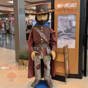 Rust Civil War Soldier mascot costume character dressed with a Dress and Pocket squares