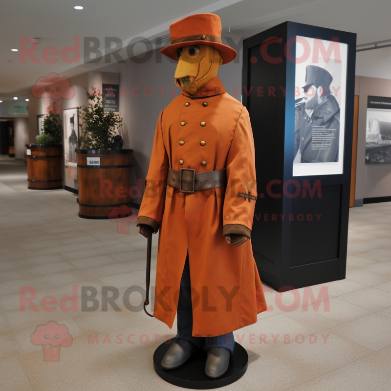 Rust Civil War Soldier mascot costume character dressed with a Dress and Pocket squares Rust Civil War Soldier mascot costume character dressed with a Dress and Pocket squares