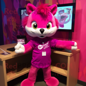 Magenta Cat mascotte...