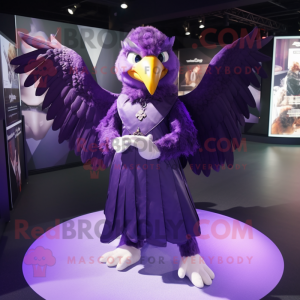 Purple Eagle maskot drakt...