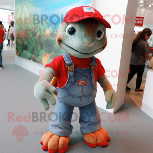 Red Turtle maskot kostume...