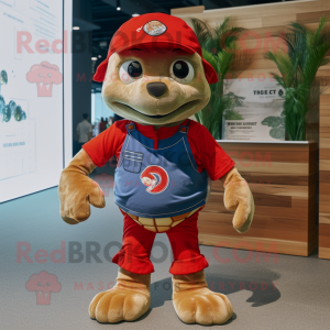 Red Turtle maskot kostume...