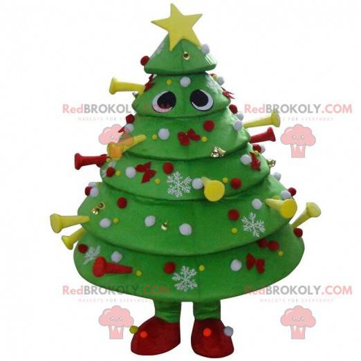 Mascot decorated green Christmas tree, Christmas tree costume -