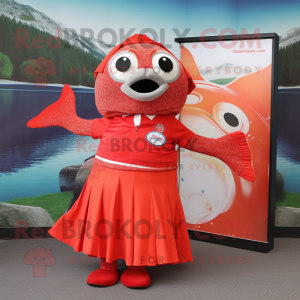 Red Salmon mascotte kostuum...
