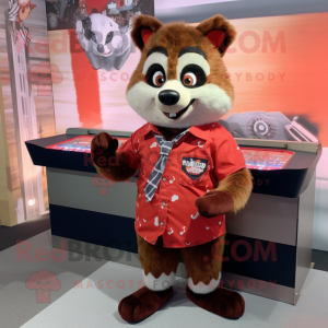 Red Raccoon mascotte...