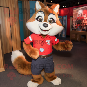 Red Raccoon mascotte...