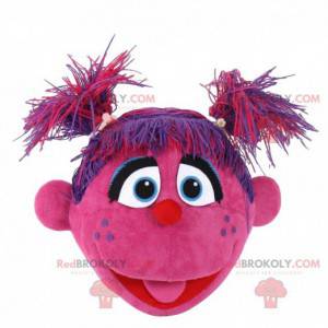 Pink karakter maskot, lyserød væsen kostume, fe - Redbrokoly.com
