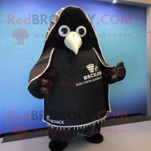 Black Ice mascot costume character dressed with a Bikini and Shawls