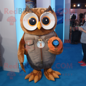 Rust Owl mascotte kostuum...