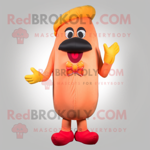 Peach Hot Dogs maskot...