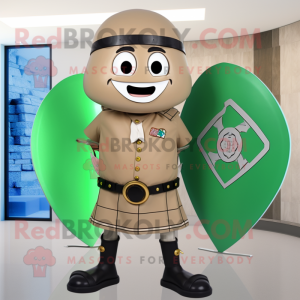 Tan Celtic Shield maskot...
