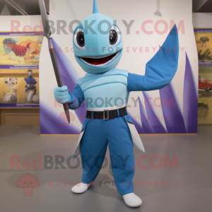 Sky Blue Swordfish mascotte...