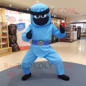 Sky Blue Ninja mascotte...