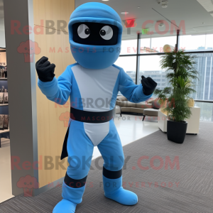 Sky Blue Ninja mascotte...