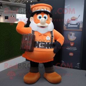 Oranžová postava maskota...