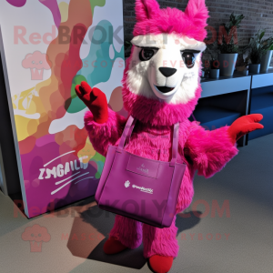 Magenta Llama mascotte...