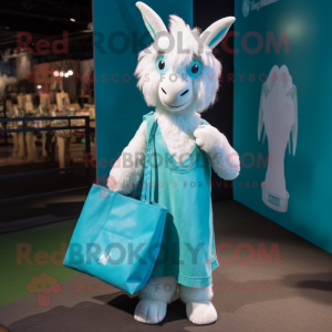 Cyan Angora Goat mascotte...