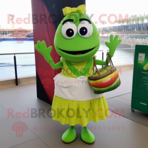 Postava maskota Lime Green...