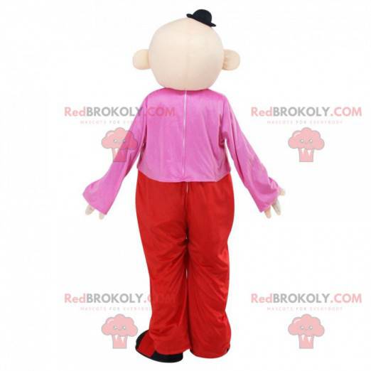 Colorful clown mascot, circus costume, acrobat - Redbrokoly.com