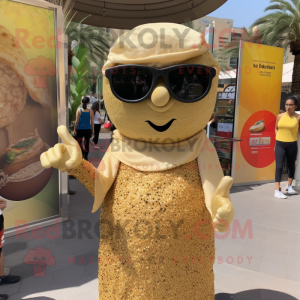 Guld Falafel maskot kostume...
