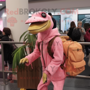 Pink Deinonychus maskot...