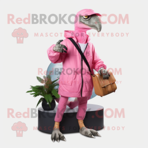 Pink Deinonychus maskot...